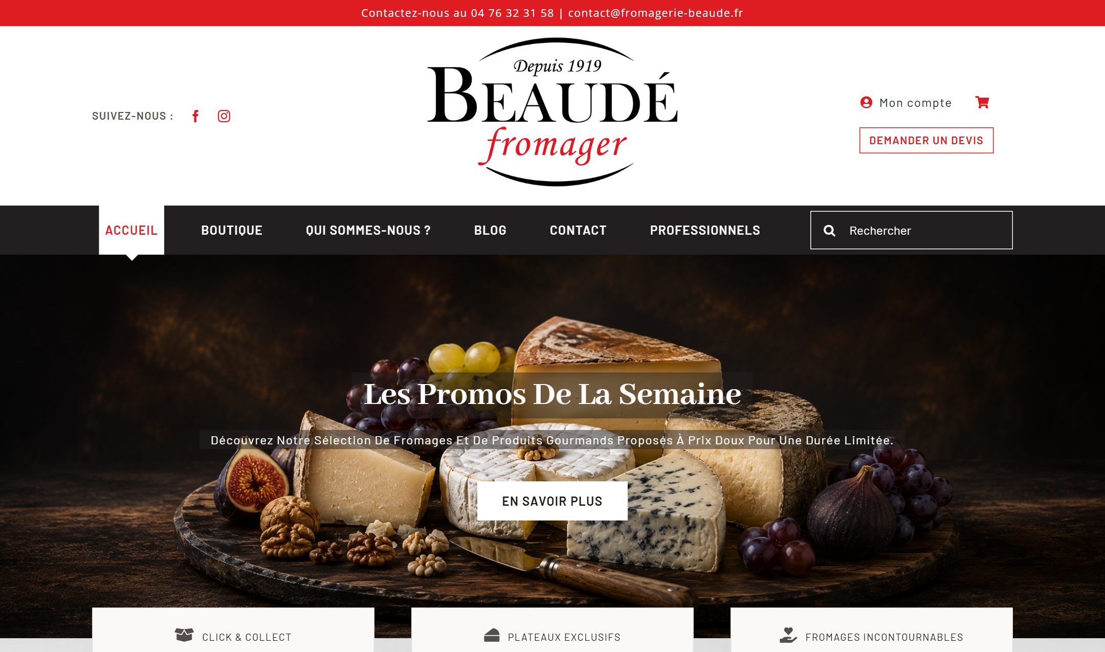 Boutique en ligne Fromagerie Beaudé