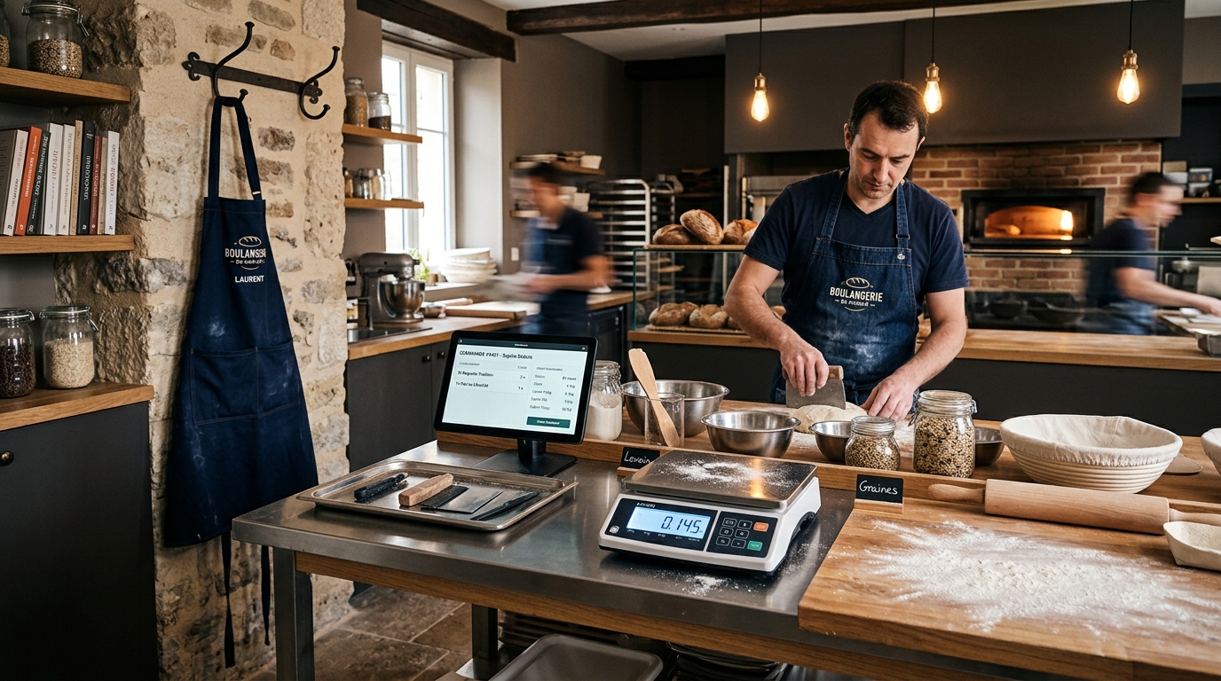 Atelier artisanal et organisation des commandes sur mesure